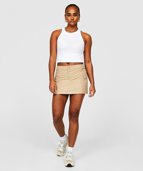 Womens Tatiana Mid Rise Cargo Skirt